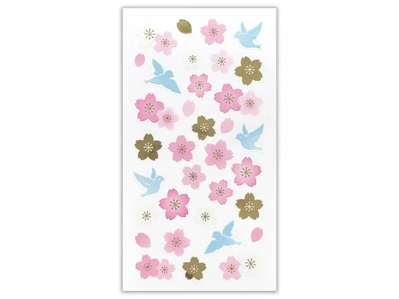 NB Co. Paper Stickers - Bluebird And Sakura