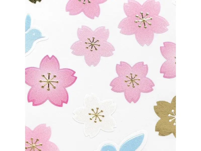 NB Co. Paper Stickers - Bluebird And Sakura