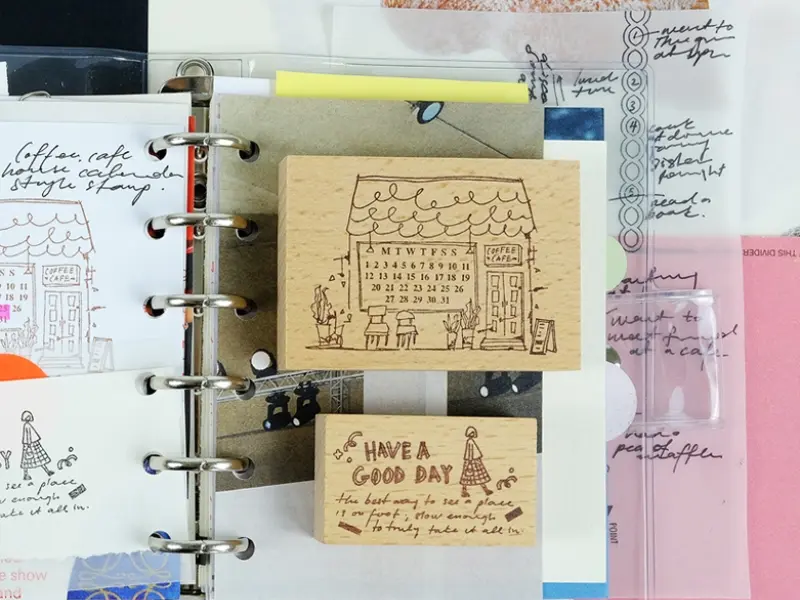 Kurukynki Rubber Stamp Journeying - Good Day