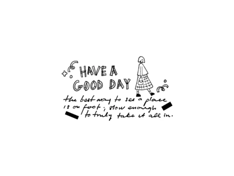 Kurukynki Rubber Stamp Journeying - Good Day