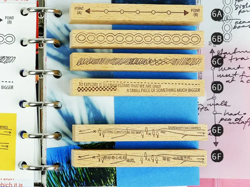 Kurukynki Rubber Stamp Journeying - Circular