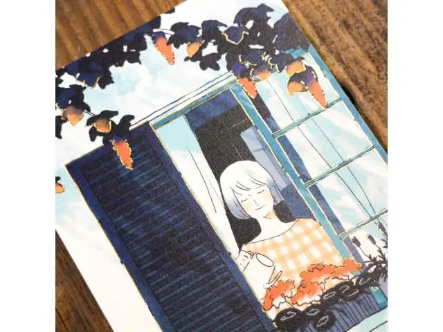 Cozyca x Sayuri Fujimaki Postcard - Window Watering Can