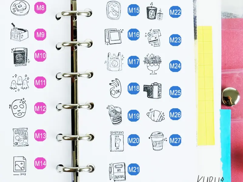 Pre-Order Kurukynki Rubber Stamps Day-To-Day - Mini Stamp B