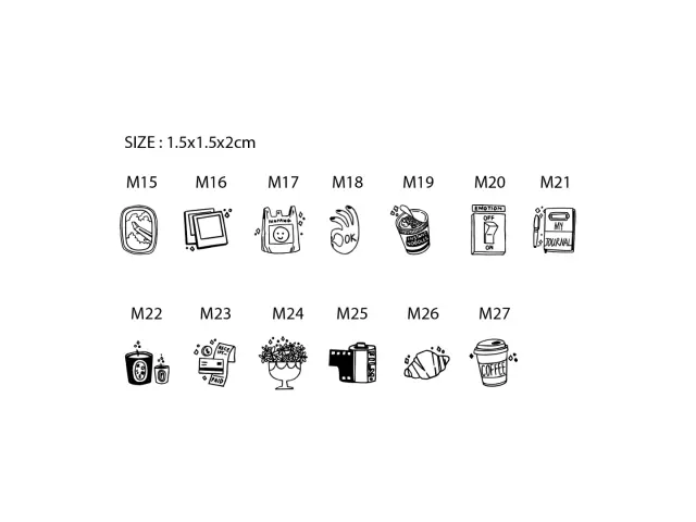 Kurukynki Rubber Stamps Day-To-Day - Mini Stamp B