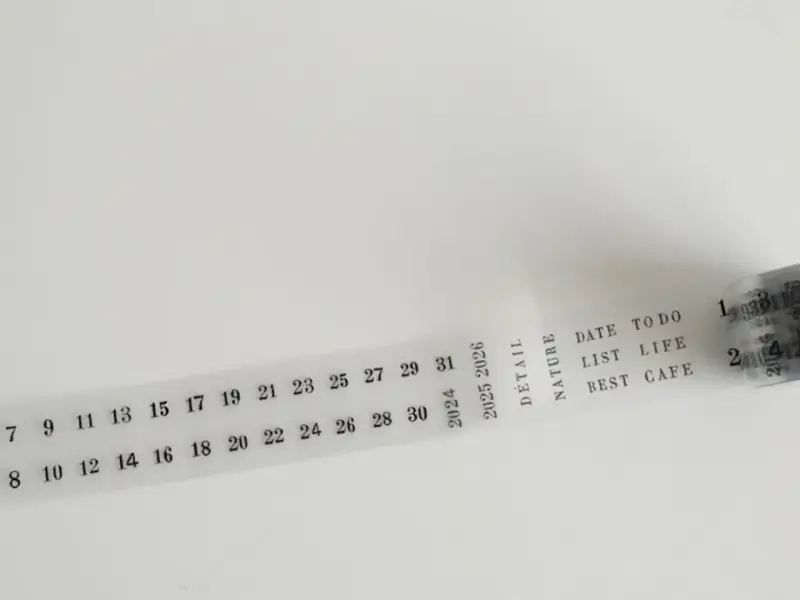 Yohaku Roll Stickers P010 - Calendar
