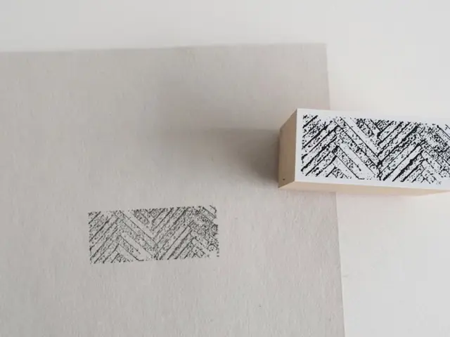 Yohaku Rubber Stamp S101 - Herringbone