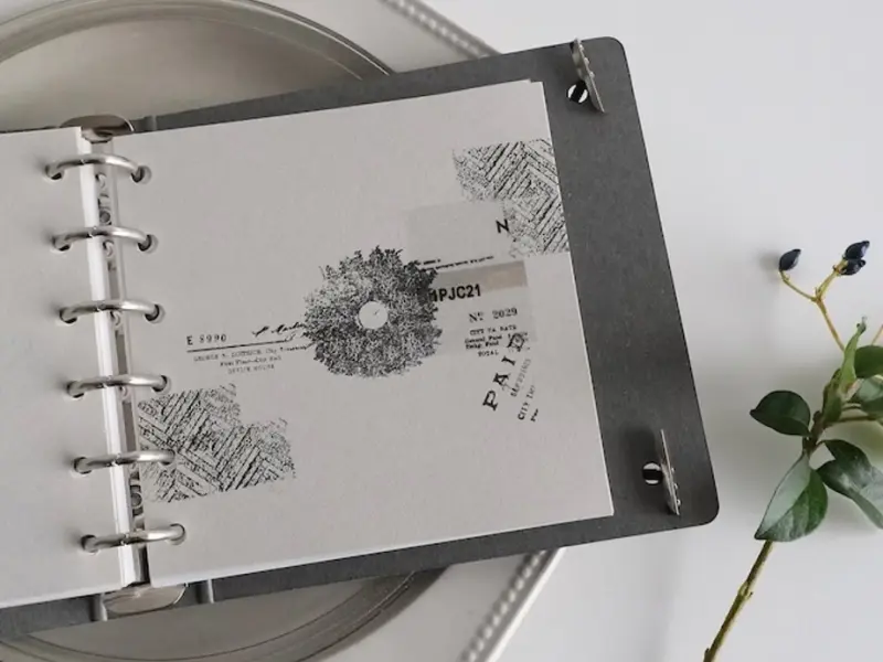 Yohaku Rubber Stamp S101 - Herringbone