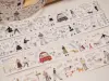 Wanle Studio Kiss-Cut Washi Tape - Walking With Dog