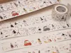 Wanle Studio Kiss-Cut Washi Tape - Walking With Dog