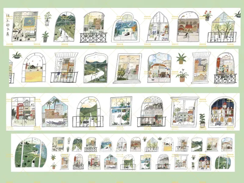 Wanle Studio Kiss-Cut Washi Tape - Beautiful View
