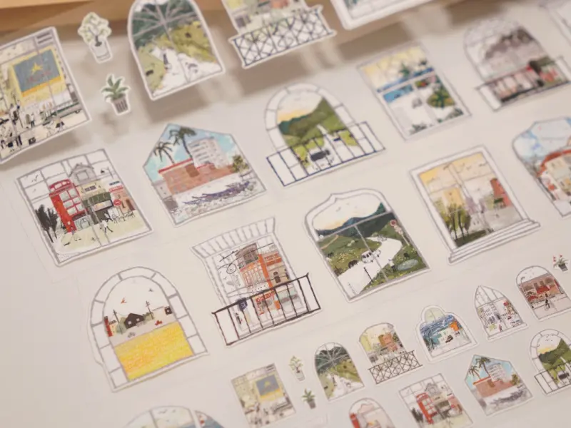Wanle Studio Kiss-Cut Washi Tape - Beautiful View