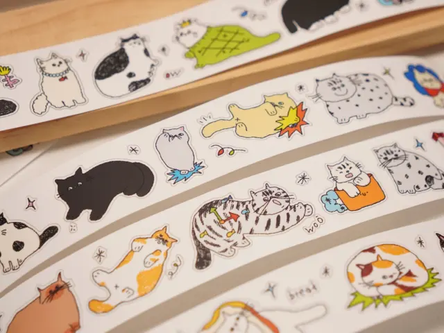 Wanle Studio Kiss-Cut Washi Tape - Our Cat