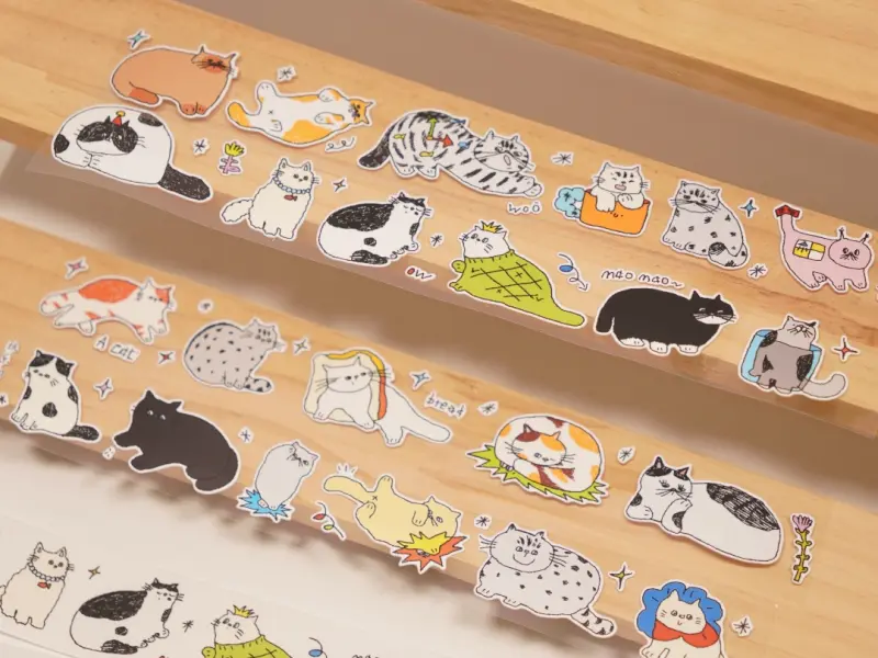 Wanle Studio Kiss-Cut Washi Tape - Our Cat
