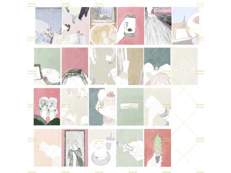 Wanle Studio Vol.9 Kiss-Cut Sticker Tape - Living Alone