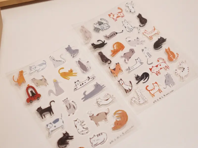 Wanle Studio Vol.10 Clear PET Stickers - Cats