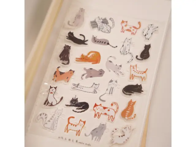 Wanle Studio Vol.10 Clear PET Stickers - Cats