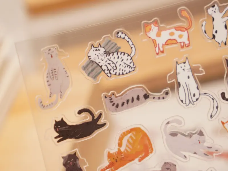 Wanle Studio Vol.10 Clear PET Stickers - Cats