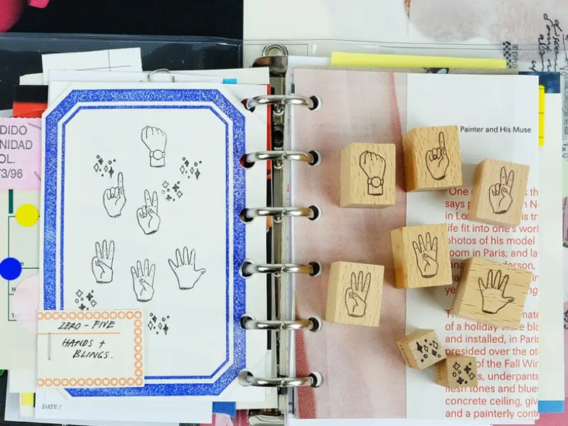 Kurukynki Rubber Stamp Set Day-To-Day - Zero Five Hands