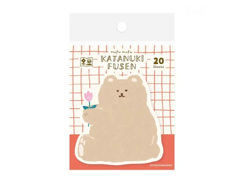 Furukawa Die-Cut Sticky Notes - Fluffy Bear