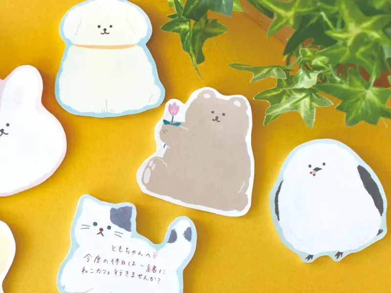 Furukawa Die-Cut Sticky Notes - Fluffy Bear