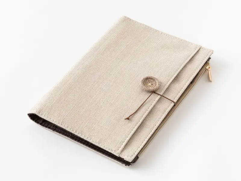 Midori Yuru Log B6 Notebook Cover - Beige Fabric