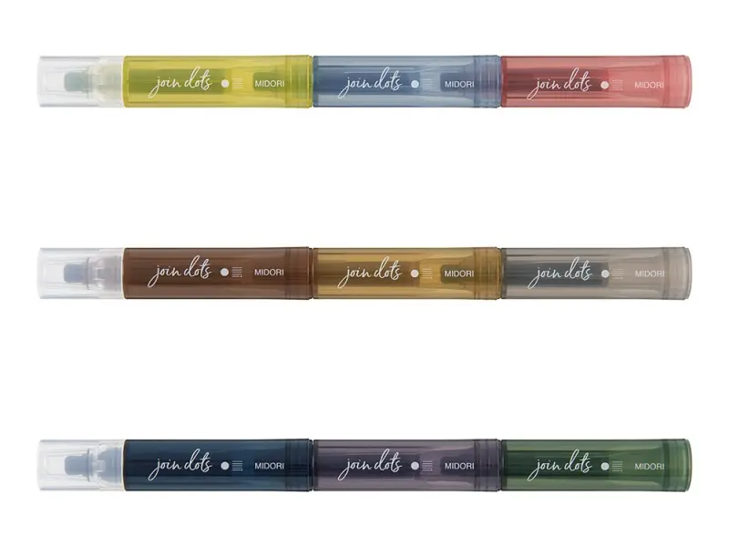Midori Join Dots Interconnecting Pen Set in Grayish Tones