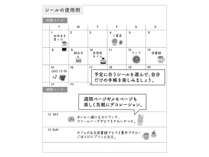 Midori Planner Stickers - Cafe Pattern