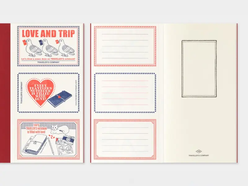Traveler's Notebook Refill Limited Edition Standard Size - LOVE AND TRIP