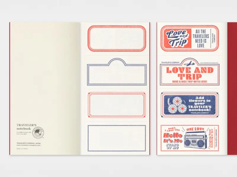 Traveler's Notebook Refill Limited Edition Standard Size - LOVE AND TRIP