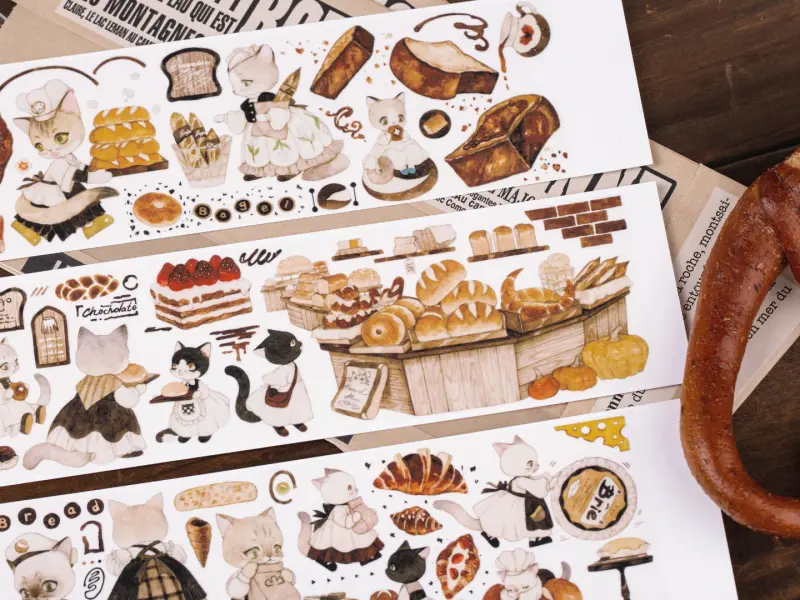 Reco Studio Washi Tape Sample - Cat Bakery