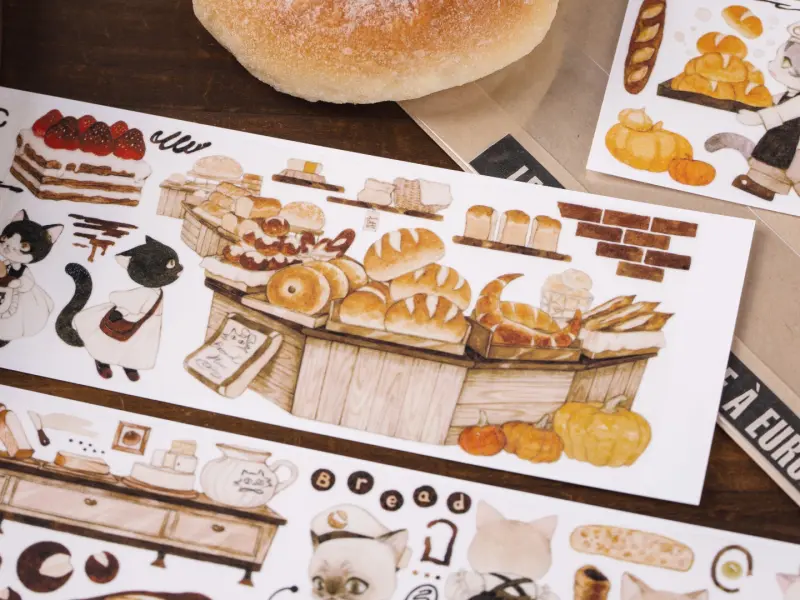 Reco Studio Washi Tape Sample - Cat Bakery