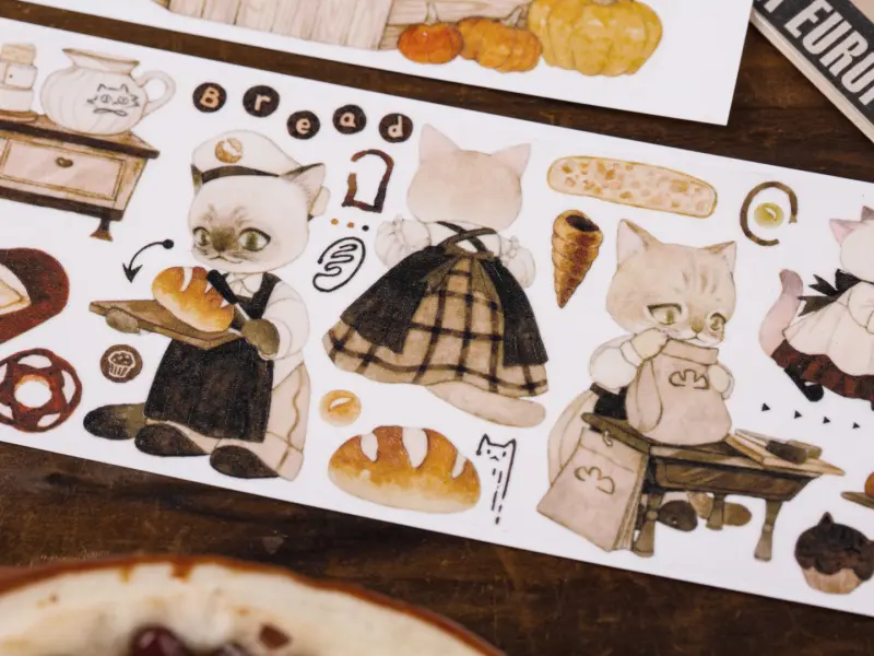 Reco Studio Washi Tape Sample - Cat Bakery