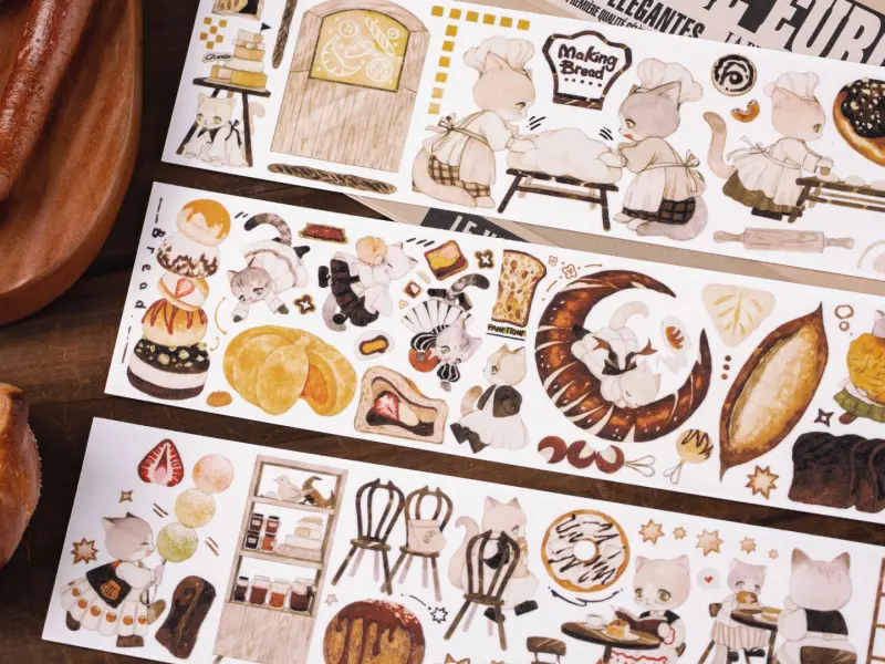 Reco Studio Washi Tape Sample - Cat Bakery