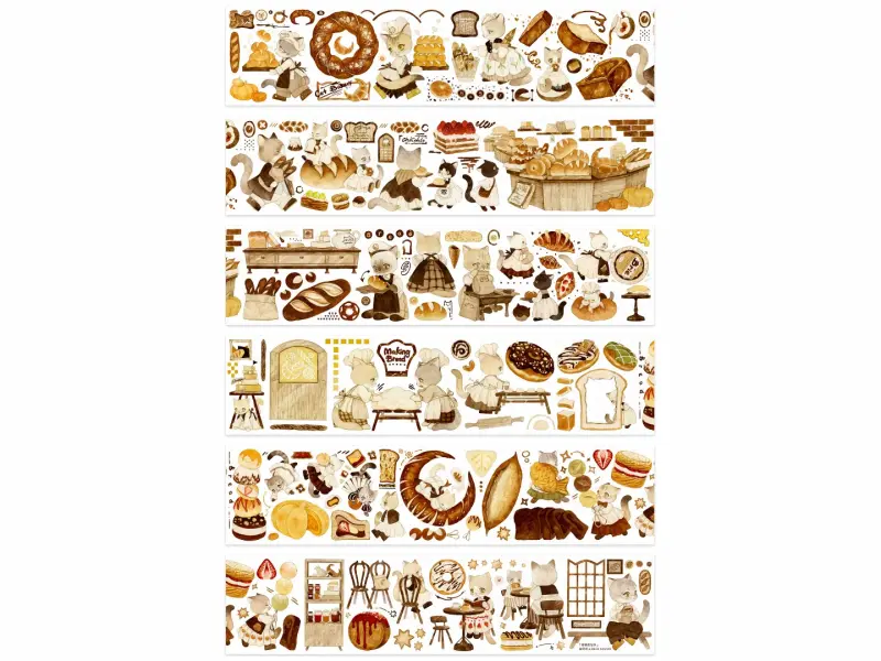 Reco Studio Washi Tape Sample - Cat Bakery