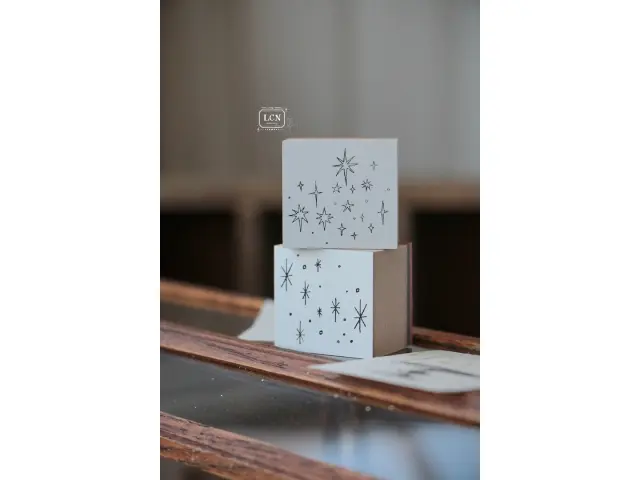 LCN Rubber Stamp Set - Hand Drawn Stars L