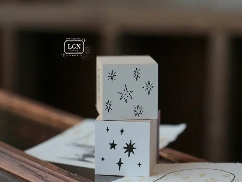 Pre-Order LCN Rubber Stamp Set - Hand Drawn Stars S