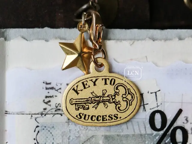 LCN Brass Charm - Key To Success