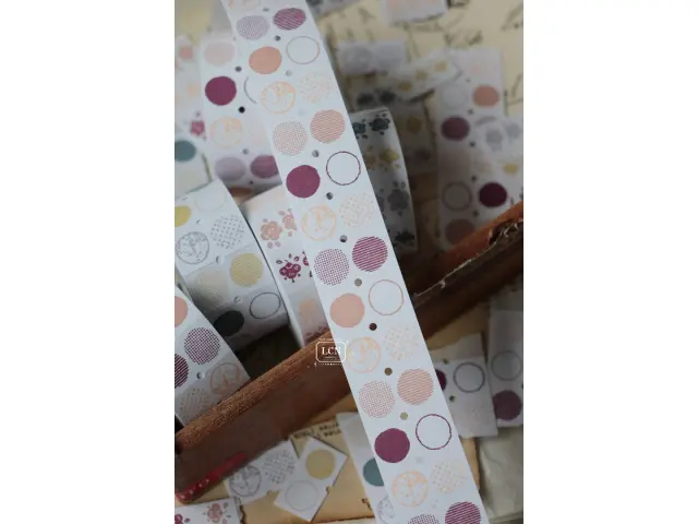 LCN Label Sticker Roll - Circle Red Tone