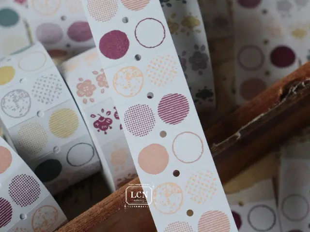 LCN Label Sticker Roll - Circle Red Tone