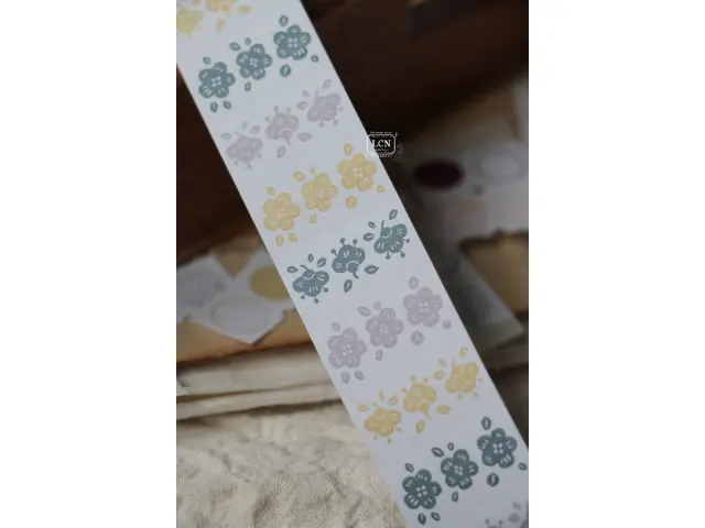 LCN Label Sticker Roll - Spring Flower Earth Tone