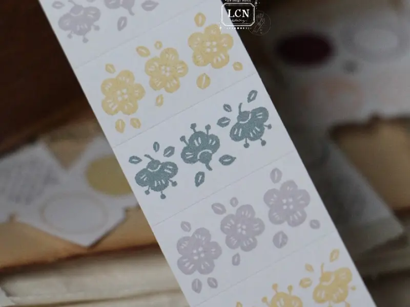 LCN Label Sticker Roll - Spring Flower Earth Tone
