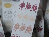 LCN Label Sticker Roll - Spring Flower Red Tone