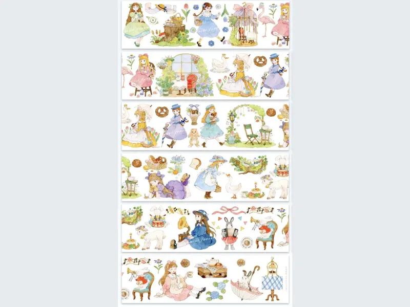 Mist Studio Washi Tape Sample - Rose’s Afternoon Tea