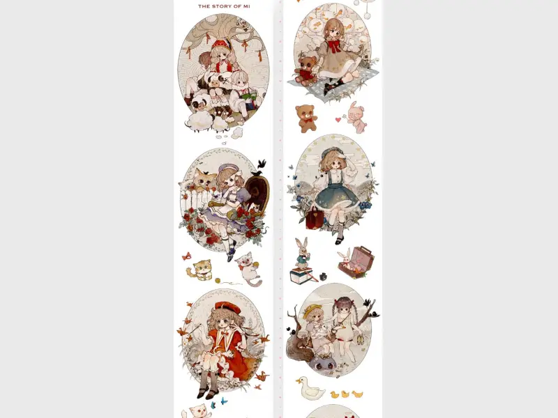 Mist Studio Washi Tape Sample - Old Fairy Tale