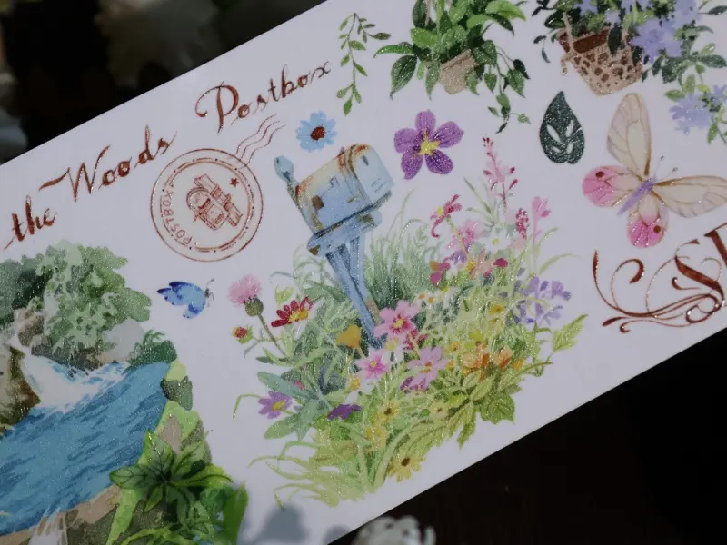 Meowpaji Washi Tape Sample - Forest Garden Landscape