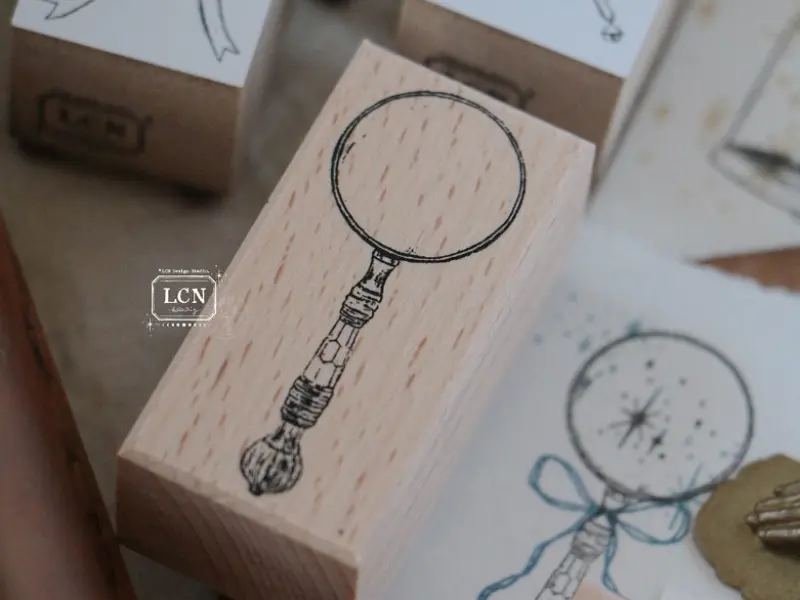 LCN Rubber Stamp  - Magnifying Glass L