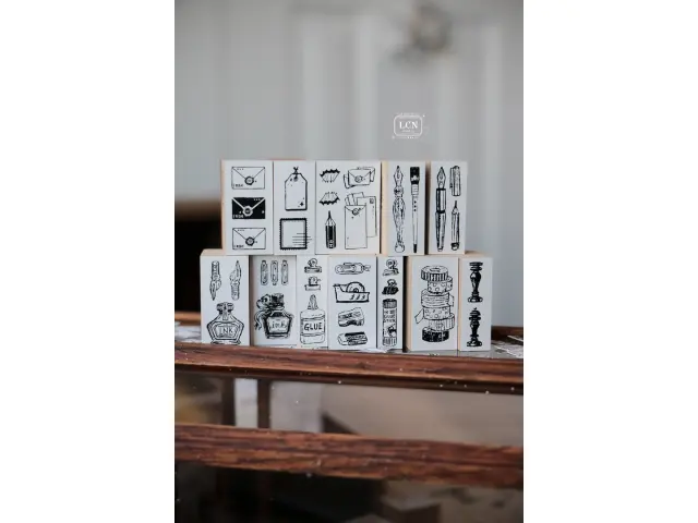 LCN Rubber Stamp Set - On The Desk 2