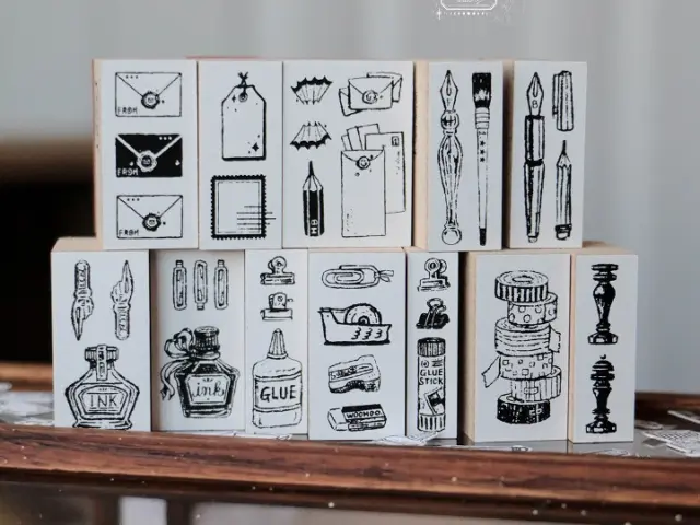 LCN Rubber Stamp Set - On The Desk 2