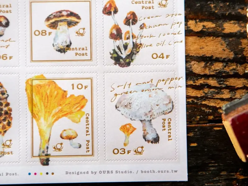 OURS Stamp Sticker Set - Mushroom Recipe