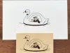Stamp Marche Rubber Stamp - Swan Boat Ride